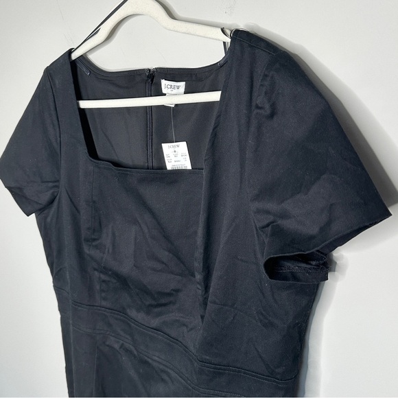 J Crew Factory Black Square Neck Sheath Size 18 BY040 NWT Spring‎ 24 Office Work - Picture 9 of 12